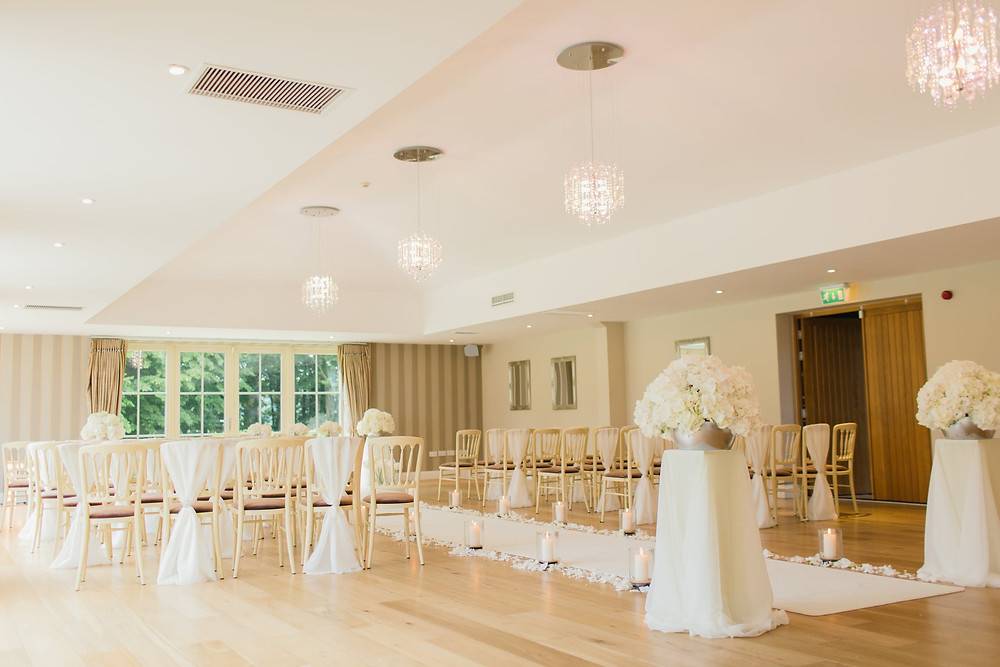 Venue dressed and decorated ready for wedding