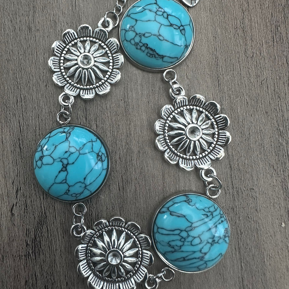 Thumbnail: Turquoise and Silver bracelet