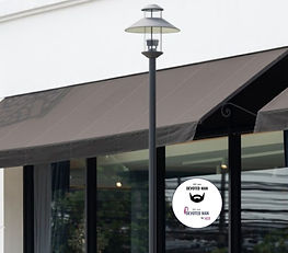 Storefront with awning