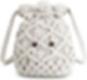 White macrame purse