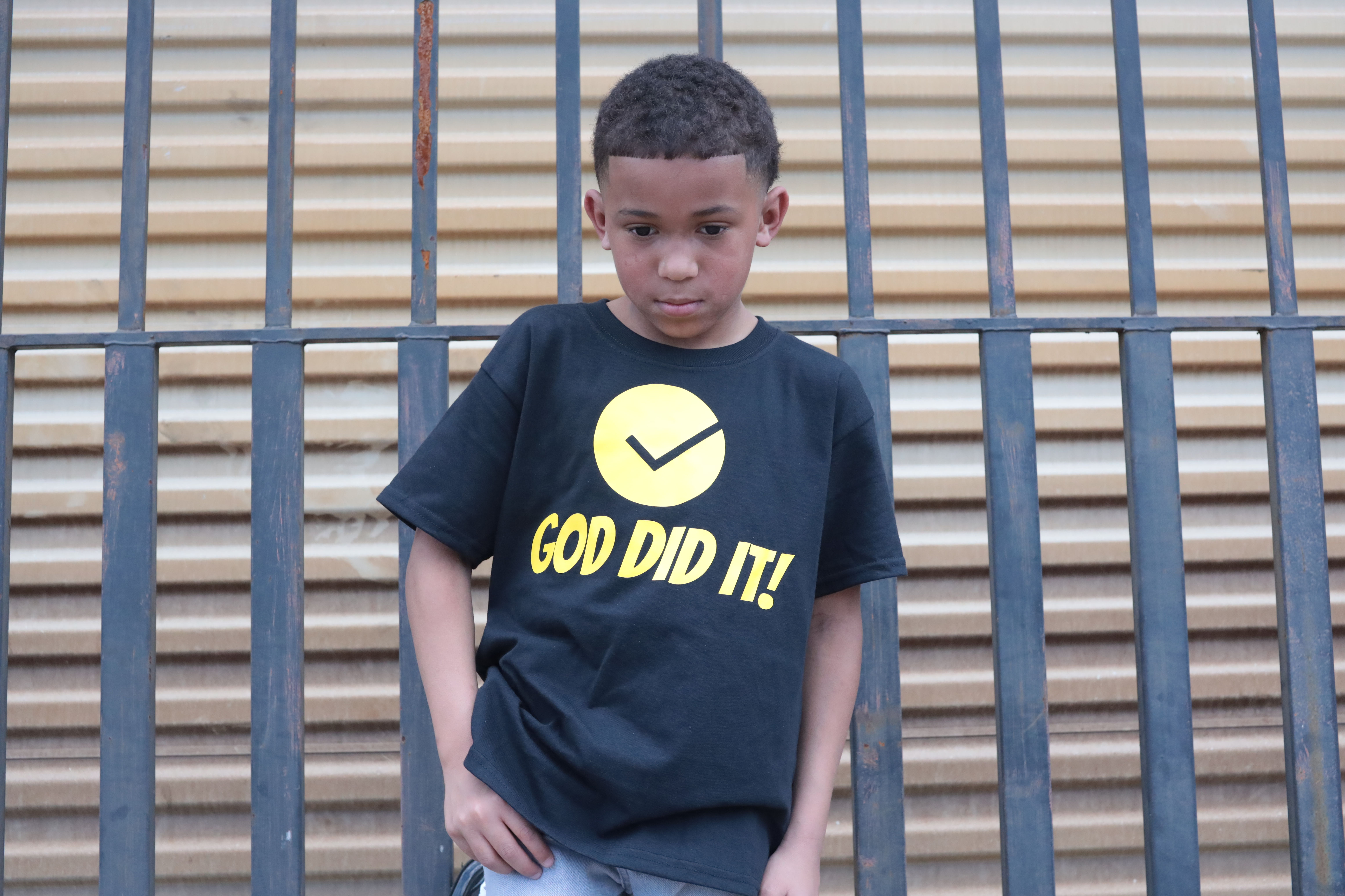 Youth "GOD DID IT" TEE Yellow