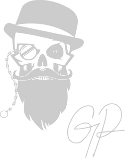 Gentlemans parlour skull logo