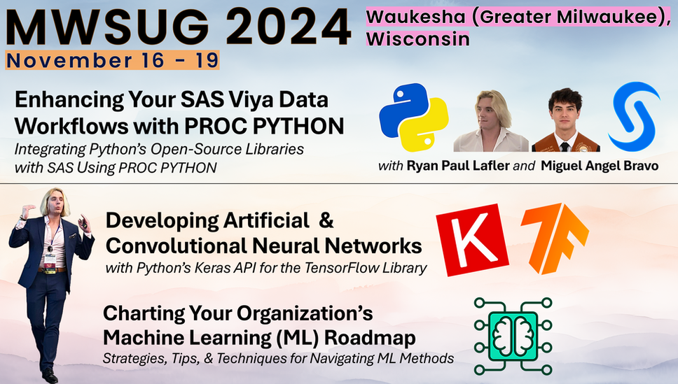 MWSUG 2024 Premier Analytics Consulting Lineup with Ryan Paul Lafler and Miguel Angel Bravo