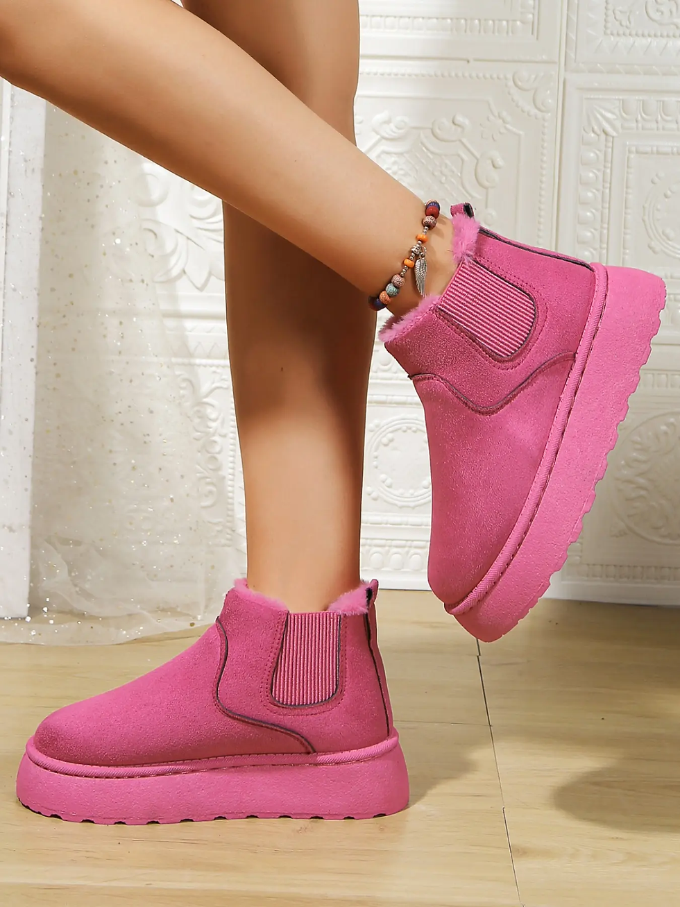 Thumbnail: Women'S High-Top Warm Thick Sole Snow Boots, Stylish Winter Footwear for Women, 