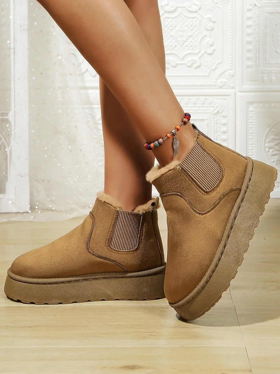 Thumbnail: Women'S High-Top Warm Thick Sole Snow Boots, Stylish Winter Footwear for Women, 
