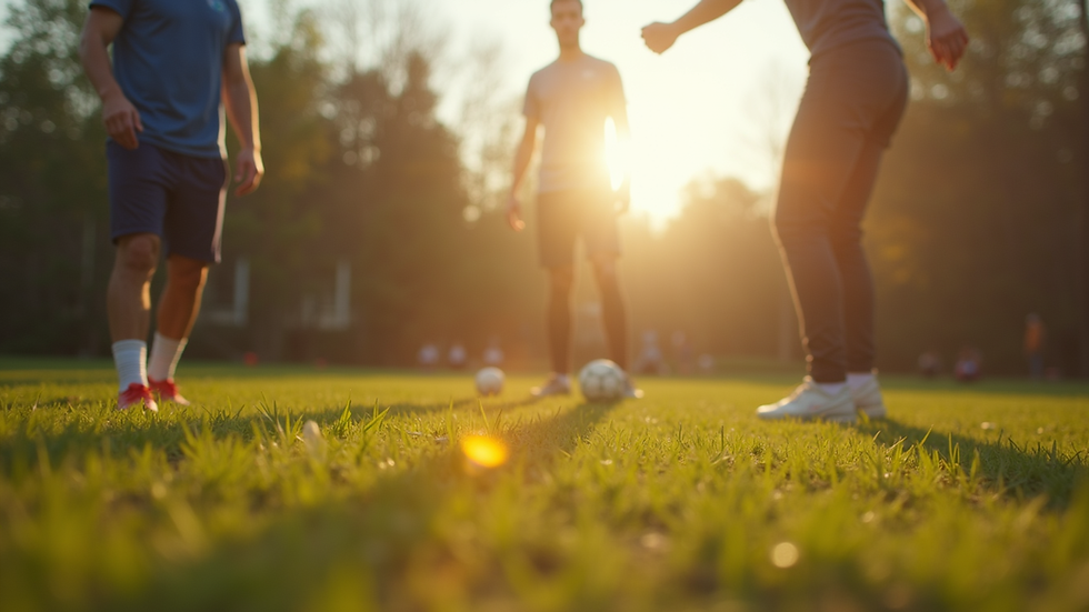 Eye-level view of a serene outdoor coaching session