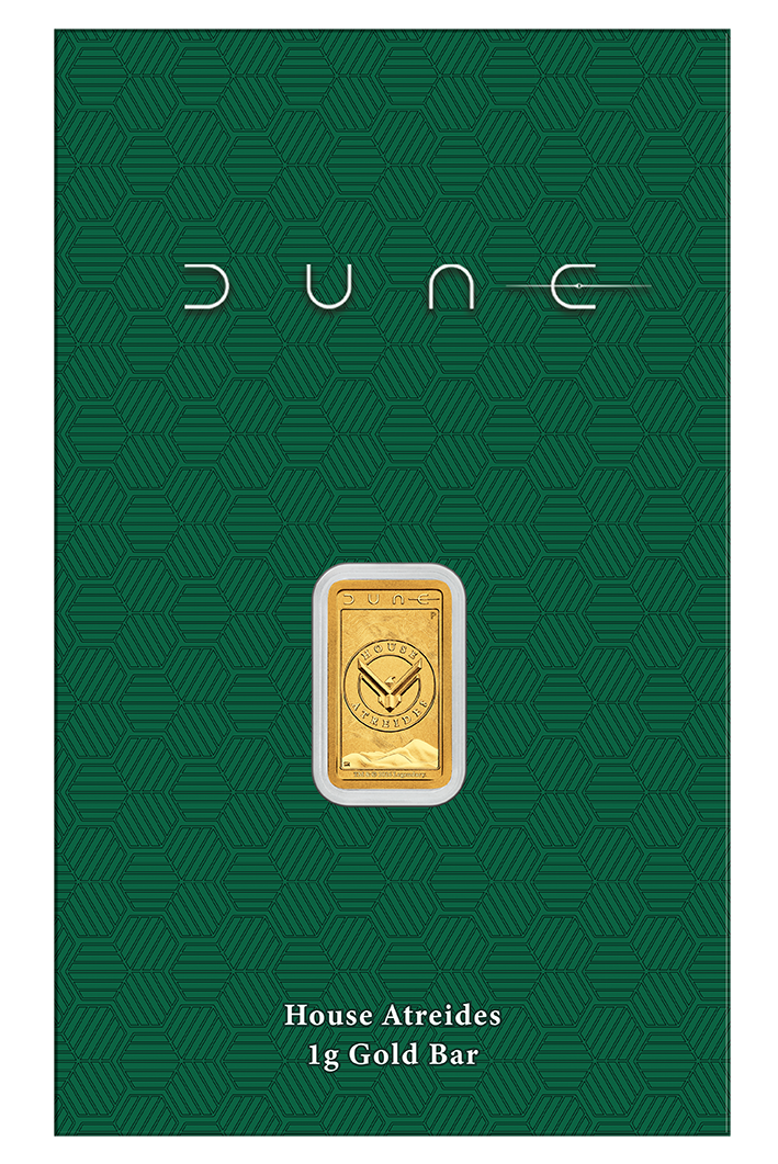 Thumbnail: 2026 Perth Mint Dune - House Atreides Minted 1g Gold Bar (Spot+ pricing)