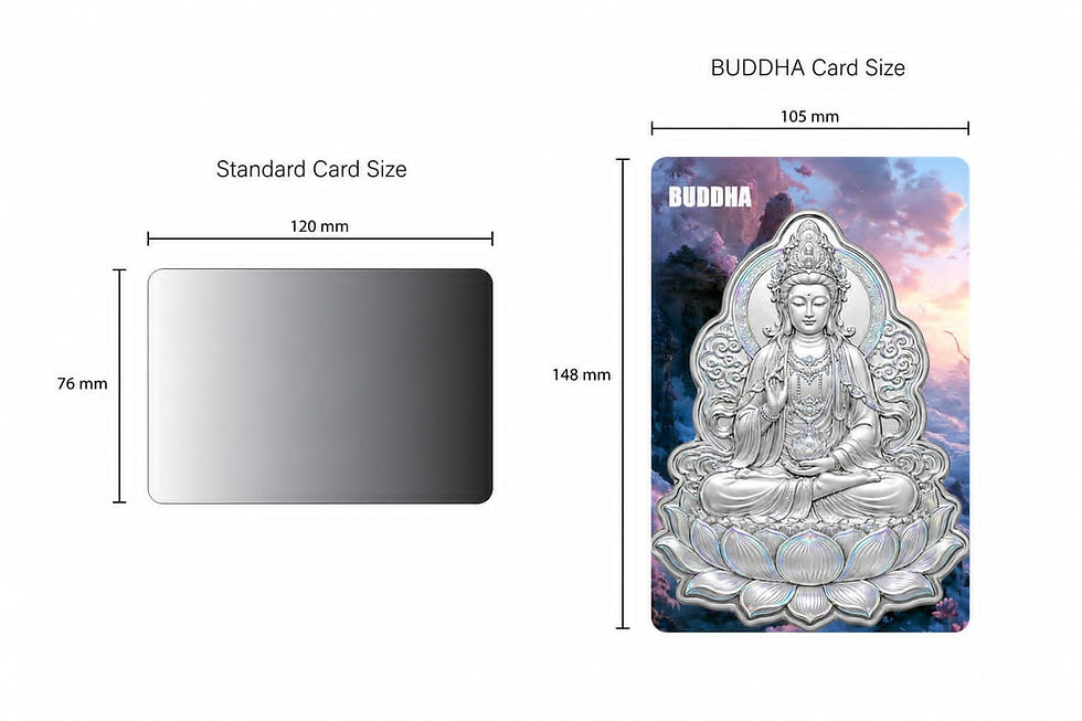 Thumbnail: 2026 Buddha 1/2g .999 Shaped Platinum in Card