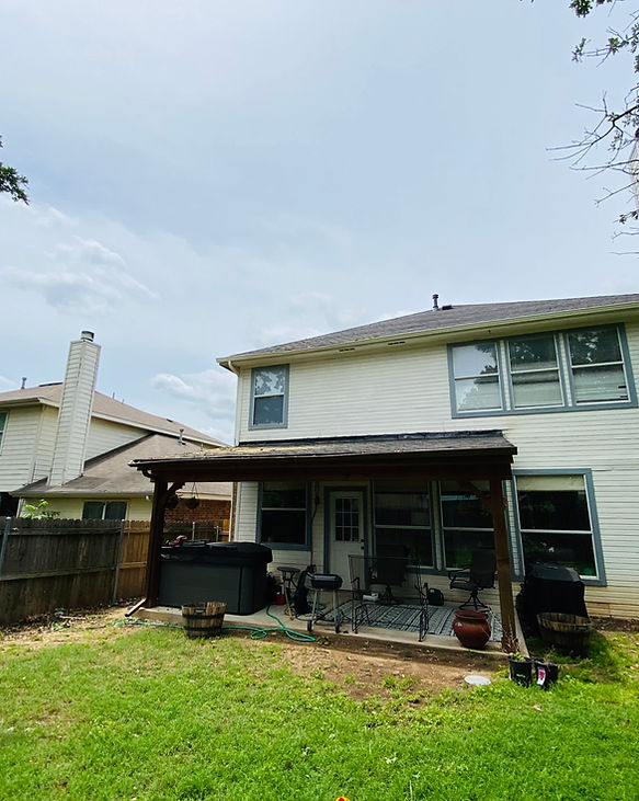 removal of an oak tree that fell over the home caused by a storm