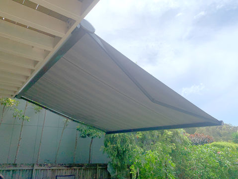 Helioscreen Cocoon Folding Arm Awning. Installation in the Northern Beaches in Curl Curl