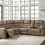 Thumbnail: Ravenel Fossil 3-Piece Power Reclining Sectional (RAF Loveseat w/Console)