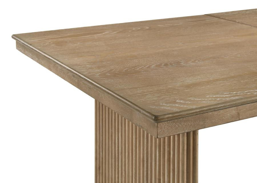 Thumbnail: Adina Distressed Light Brown 7-PC Dining Set