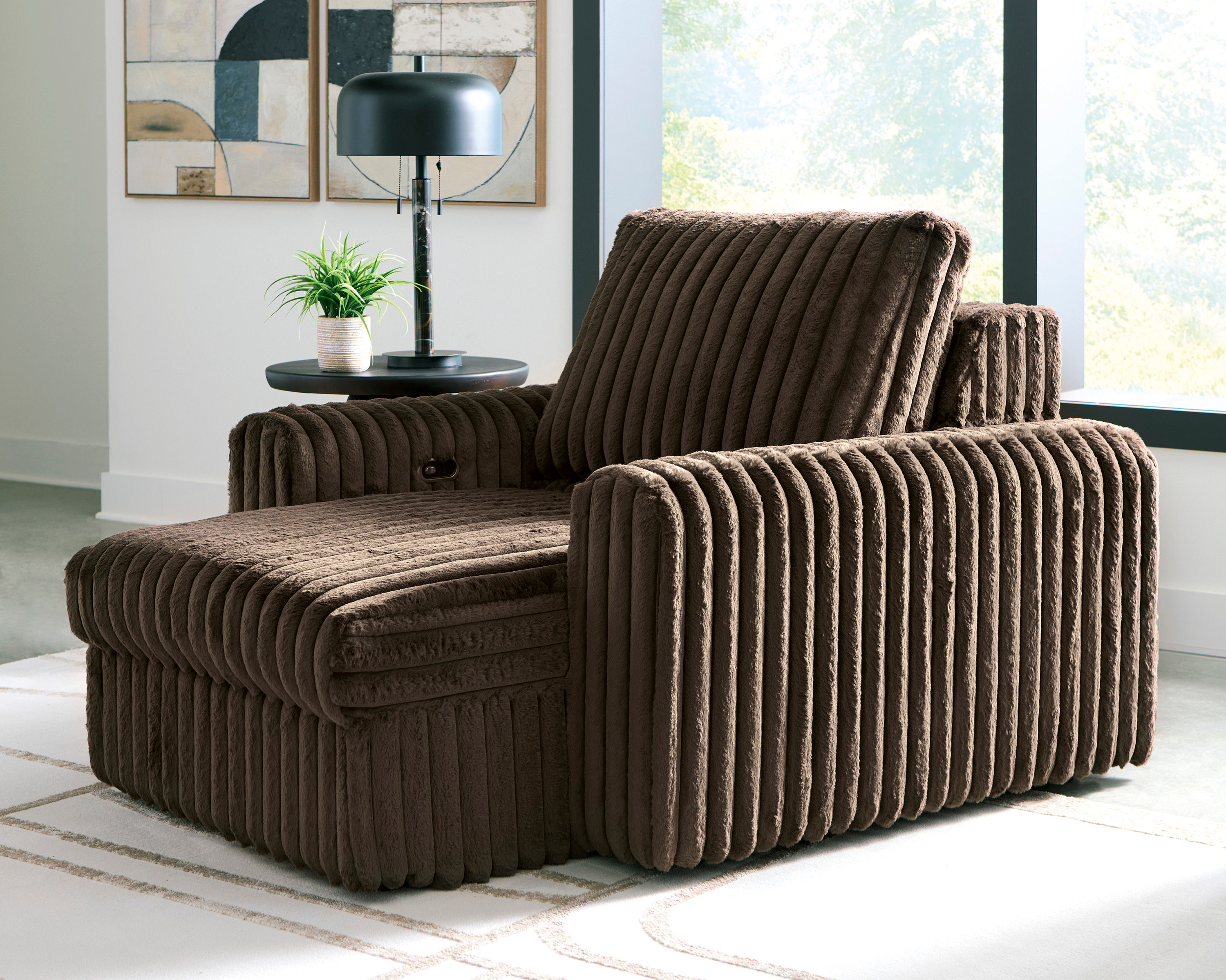 HamlinBay Chocolate Power Gliding Chaise