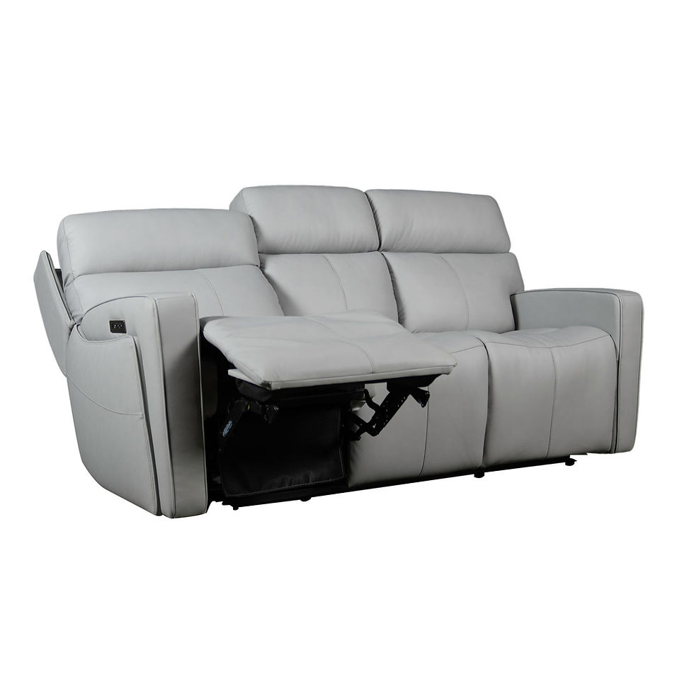 Thumbnail: Chase Gray Leather Power Reclining Sofa