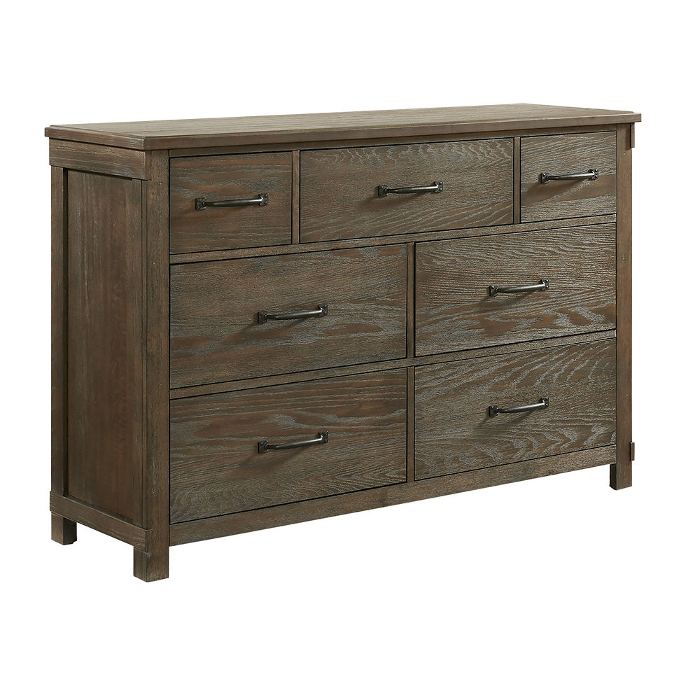 Thumbnail: Scott Vintage Brown 7-Drawer Dresser