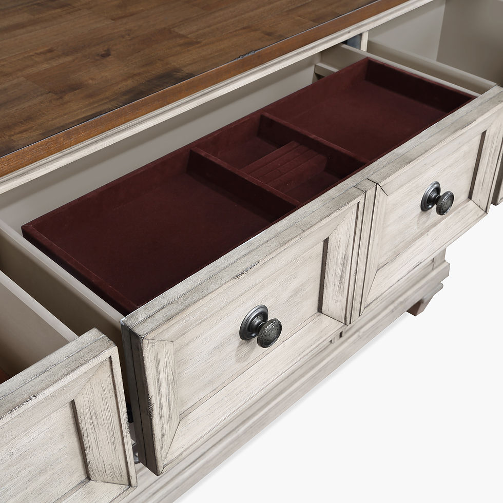 Thumbnail: Marianna Creme Two Toned 9-Drawer Dresser