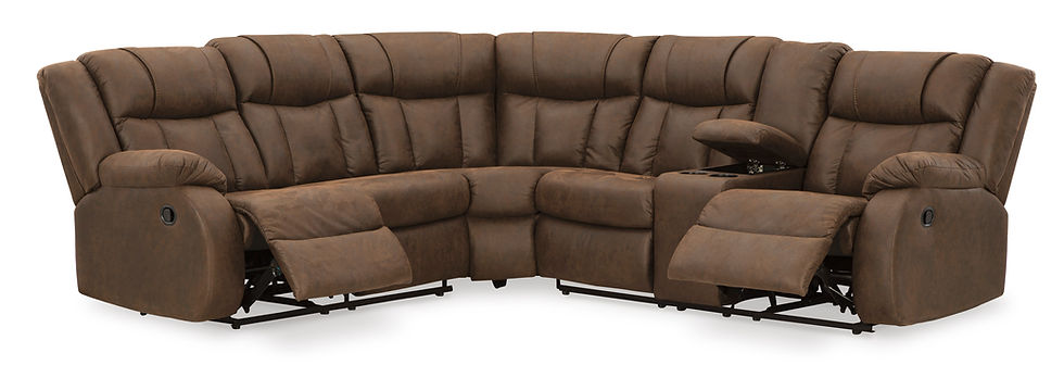 Thumbnail: Trail Boys Walnut 2-Piece Reclining Sectional