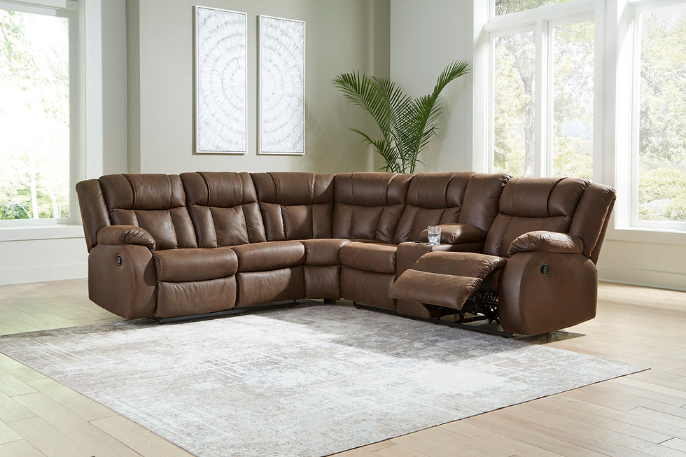 Thumbnail: Trail Boys Walnut 2-Piece Reclining Sectional