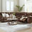 Thumbnail: Trail Boys Walnut 2-Piece Reclining Sectional