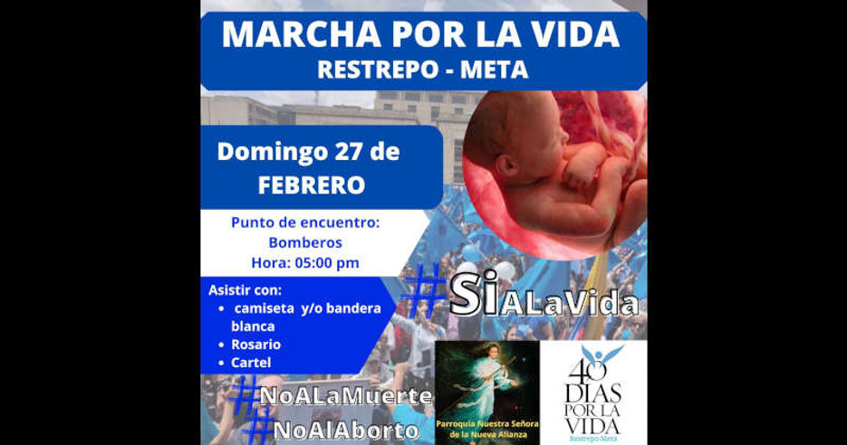 Marcha por la vida en Restrepo Meta