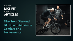 Dr. Mike Robinson working with client on stem size and fit