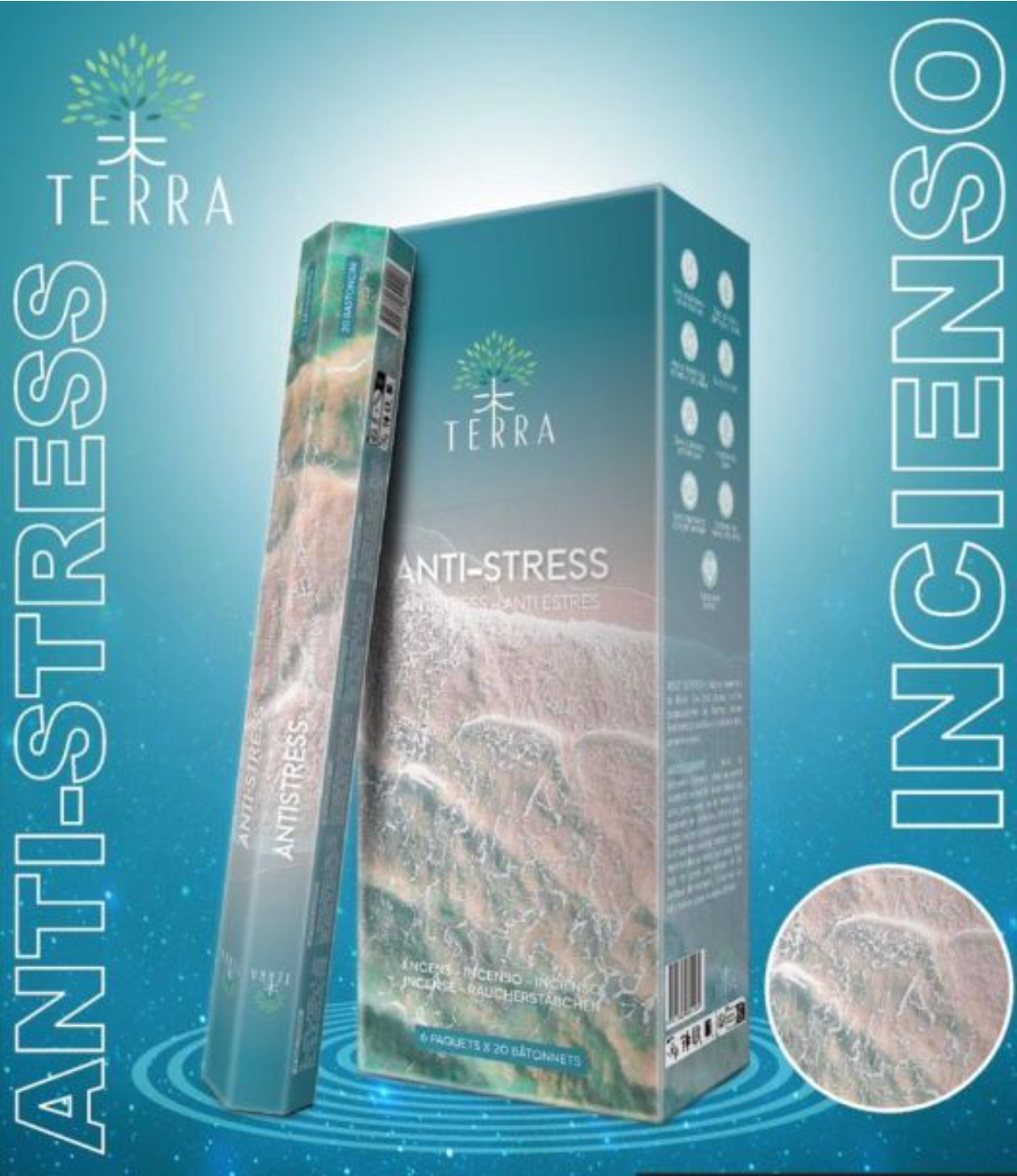 Encens Terra anti-stress hexa sans charbon 30grs