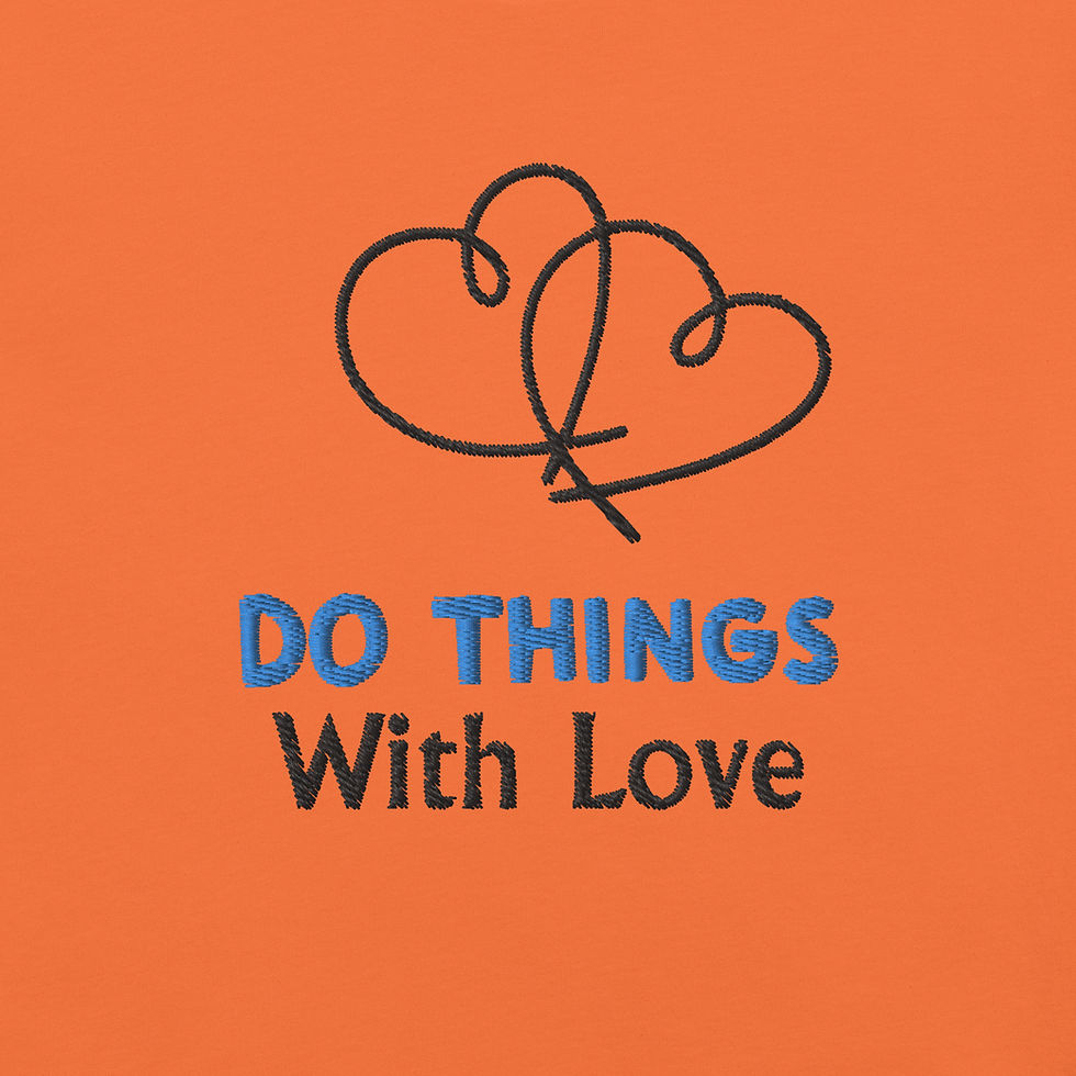 Thumbnail: Q25 Unisex t-shirt - Embroidery "Do Things With Love"