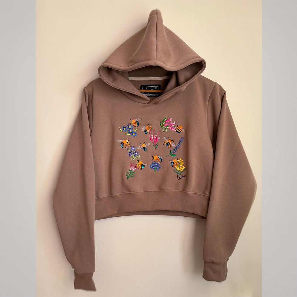 Thumbnail: Blue-Banded Bees - Crop Hoodie