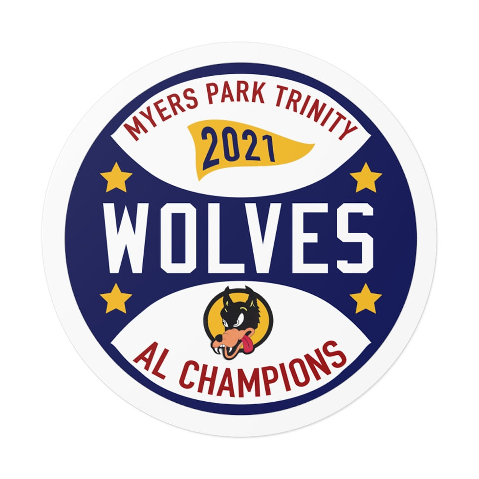 Thumbnail: Womble Wolves AL Champs Round Vinyl Stickers
