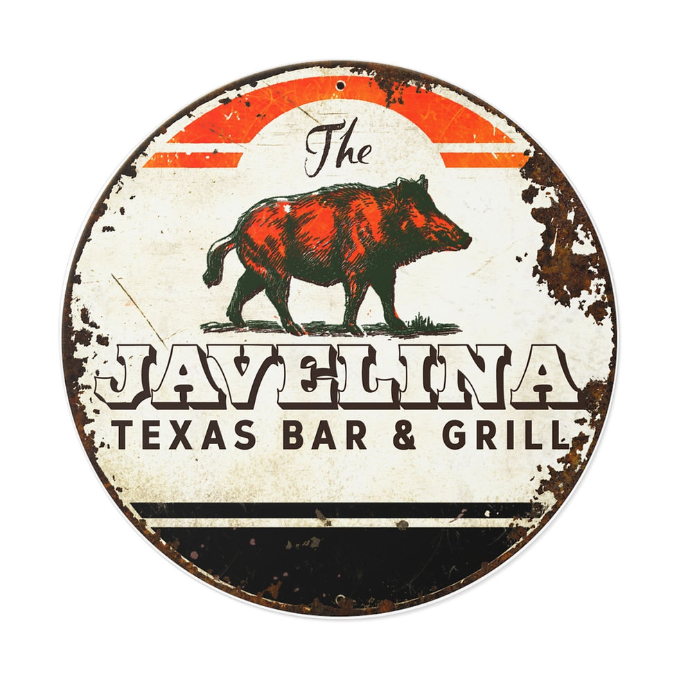 Thumbnail: Javelina Round Vinyl Stickers