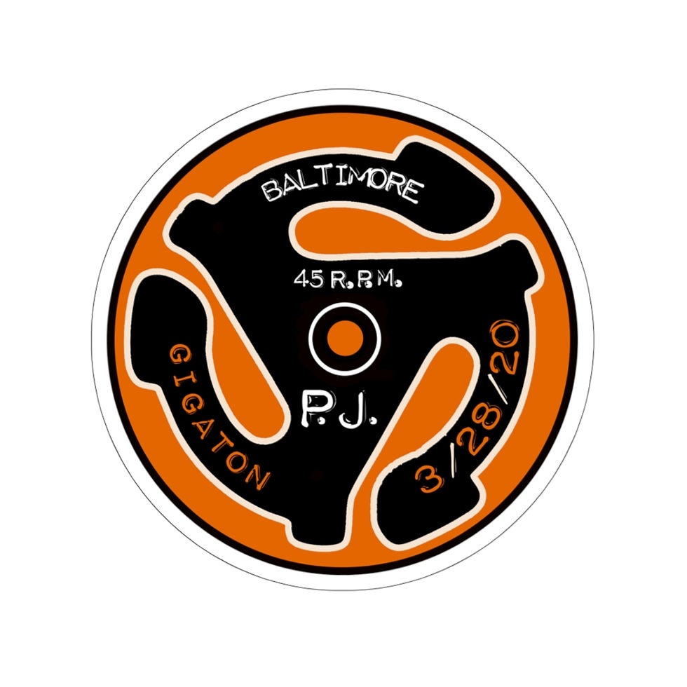 Thumbnail: Baltimore 45rpm Kiss-Cut Stickers