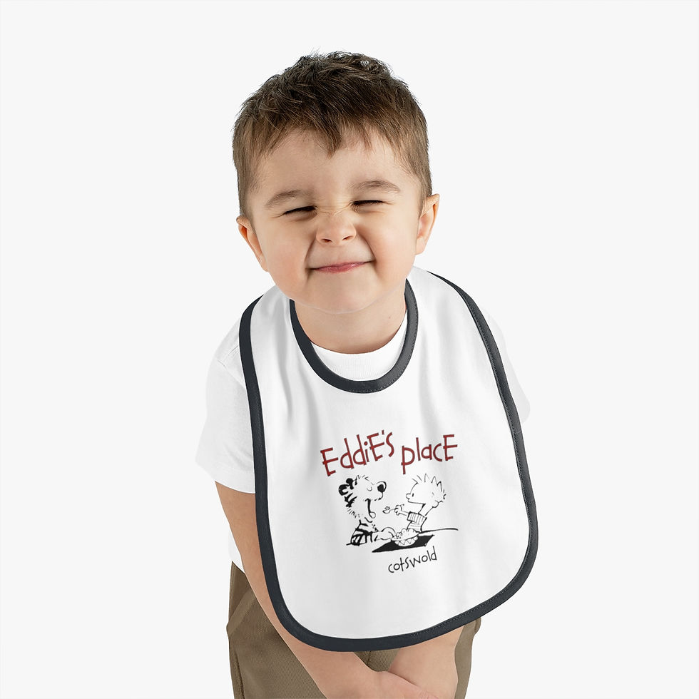 Thumbnail: Sunday Funny Baby Contrast Trim Jersey Bib