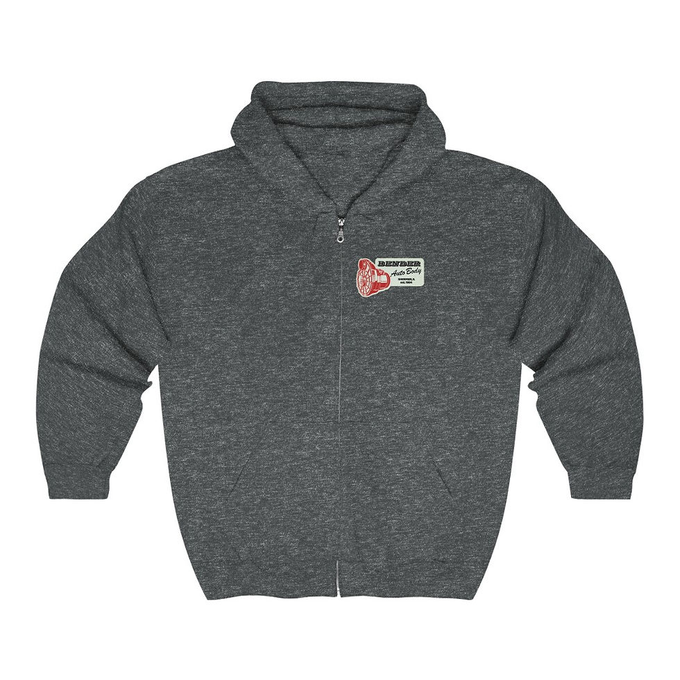 Thumbnail: Bender Auto Body Unisex Heavy Blend™ Full Zip Hooded Sweatshirt