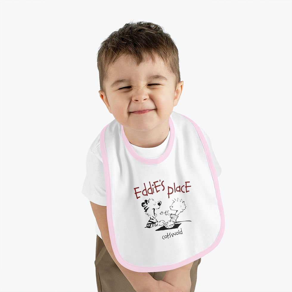 Thumbnail: Sunday Funny Baby Contrast Trim Jersey Bib