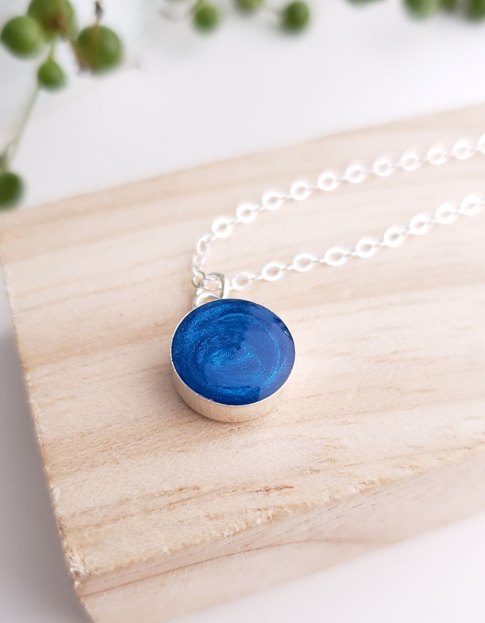 Thumbnail: 10mm Round Sterling Silver Pendant