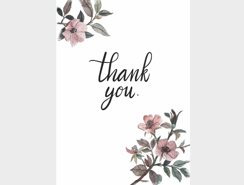 Floral Thank You Card Set
