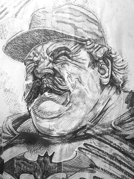 A Mixed Media Artwork by Visual Artist, Adilson De Oliveira, from his series, 'No Change,Take Chappies!'