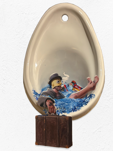 Sculpture by artist, Adilson De Oliveira'.