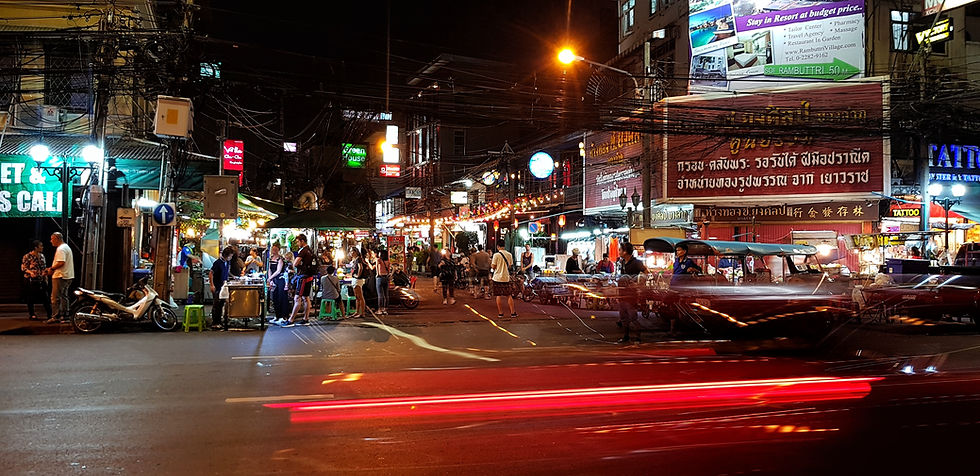 Bustling streets of Bangkok city centre