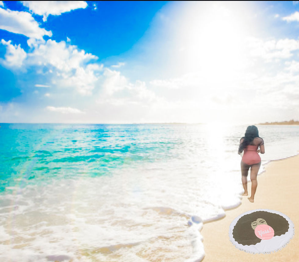 Thumbnail: Yass!! Round Beach Towel