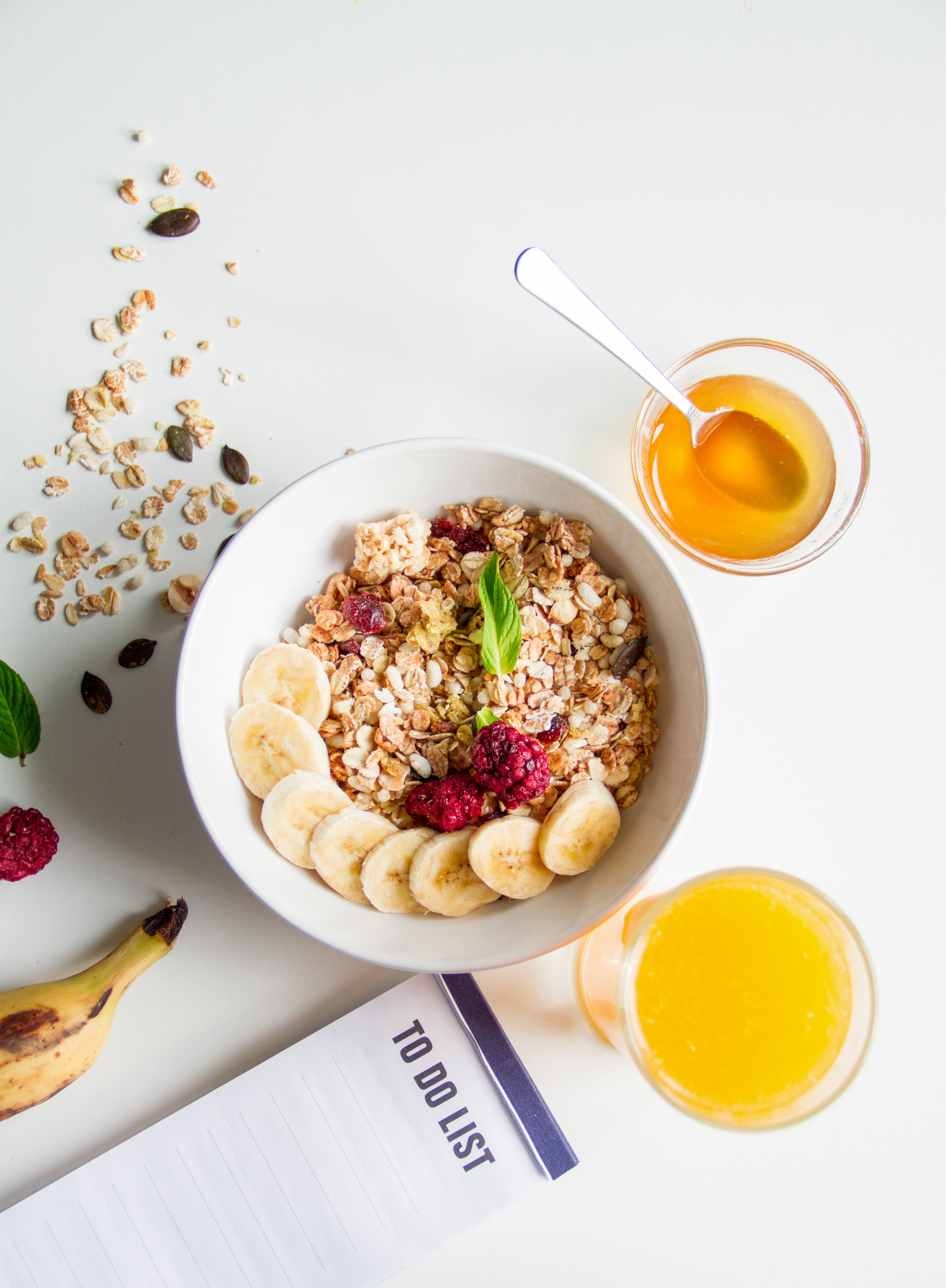 Arranged Food and Objects