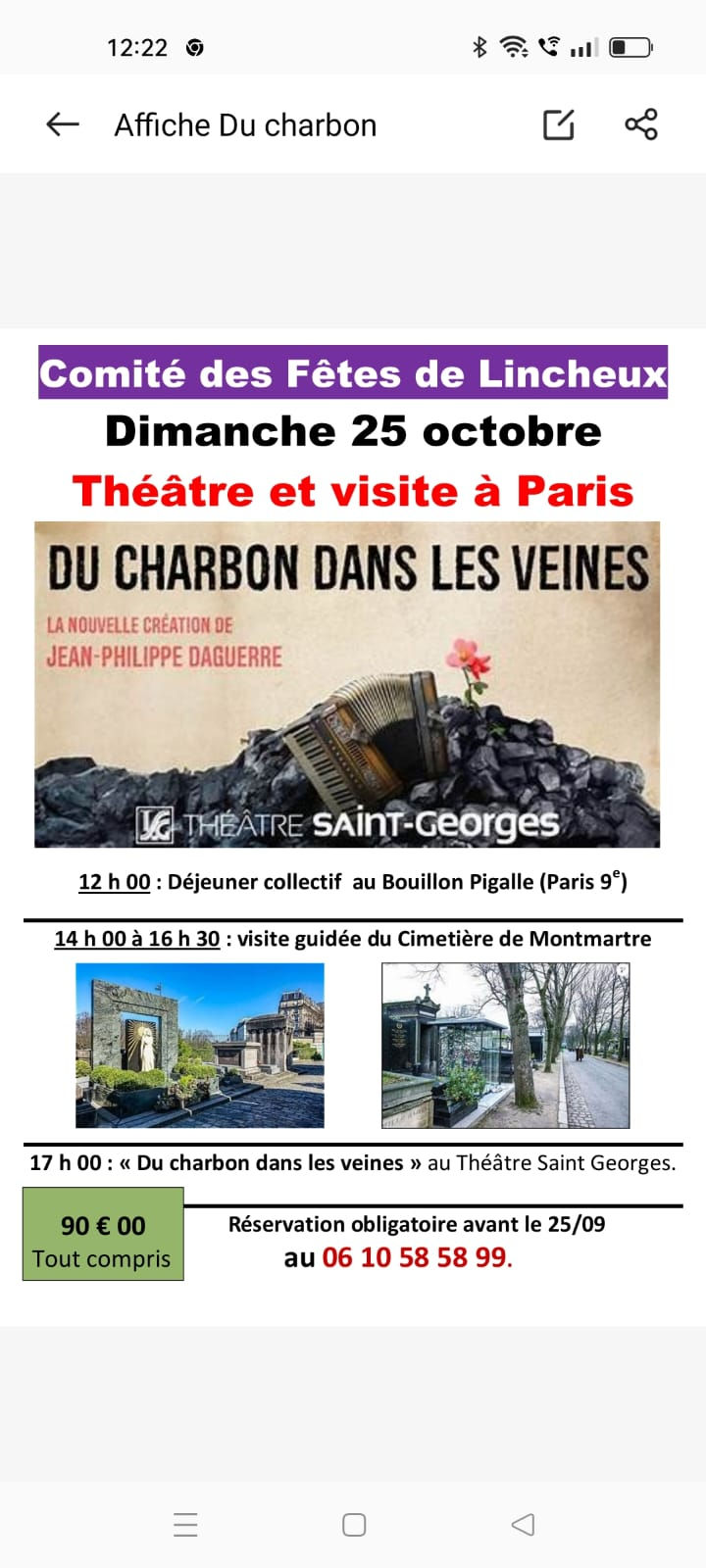 Sortie Théatre à Paris