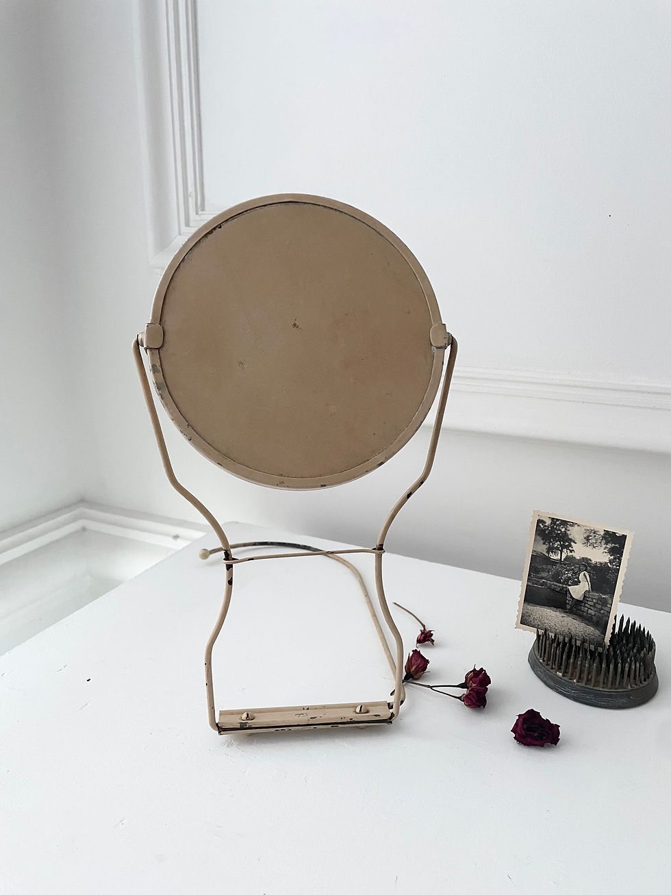 Miniature : Ancien miroir Rose Poudré ...