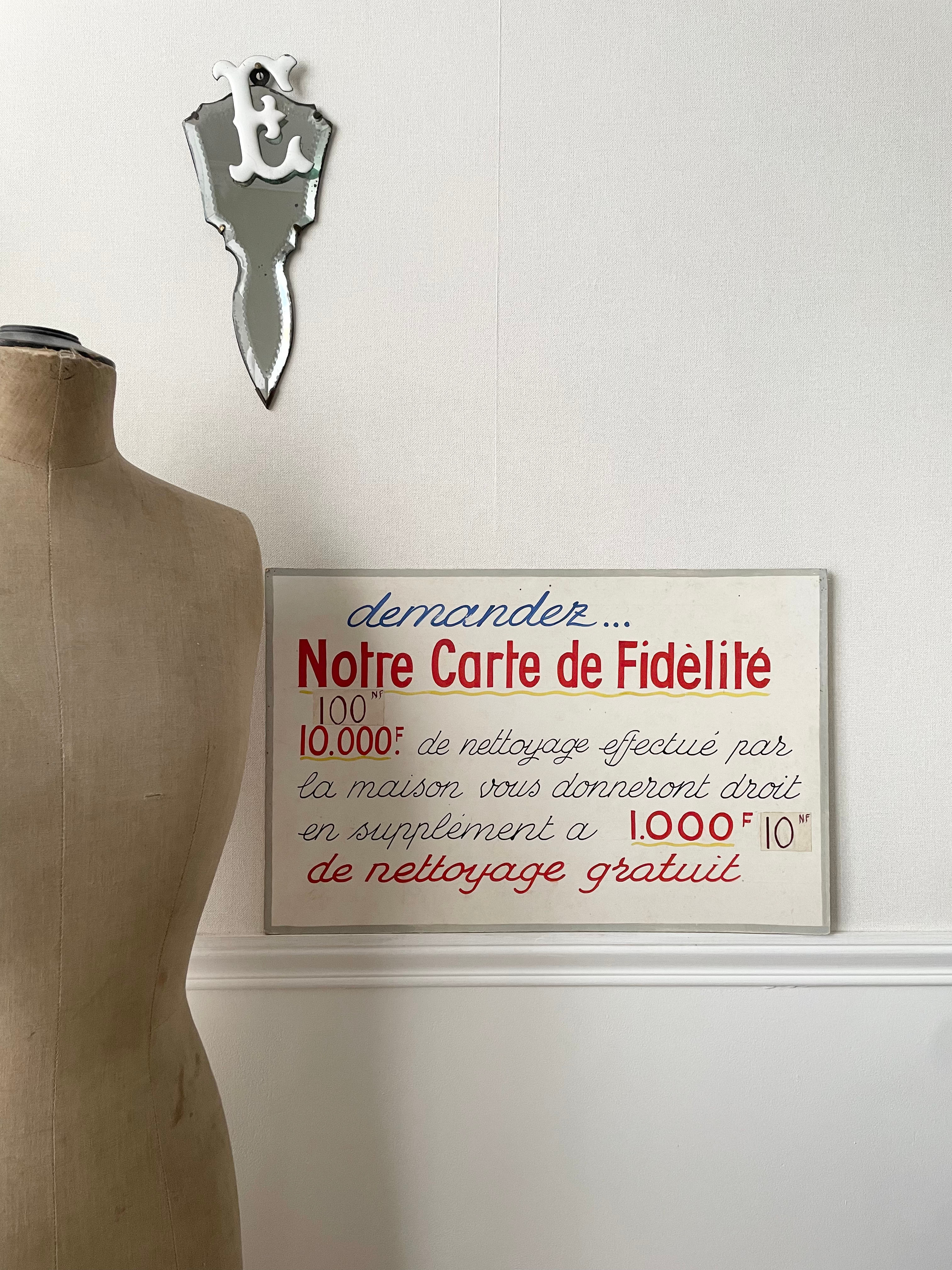 Ancienne pancarte publicitaire de commerce …