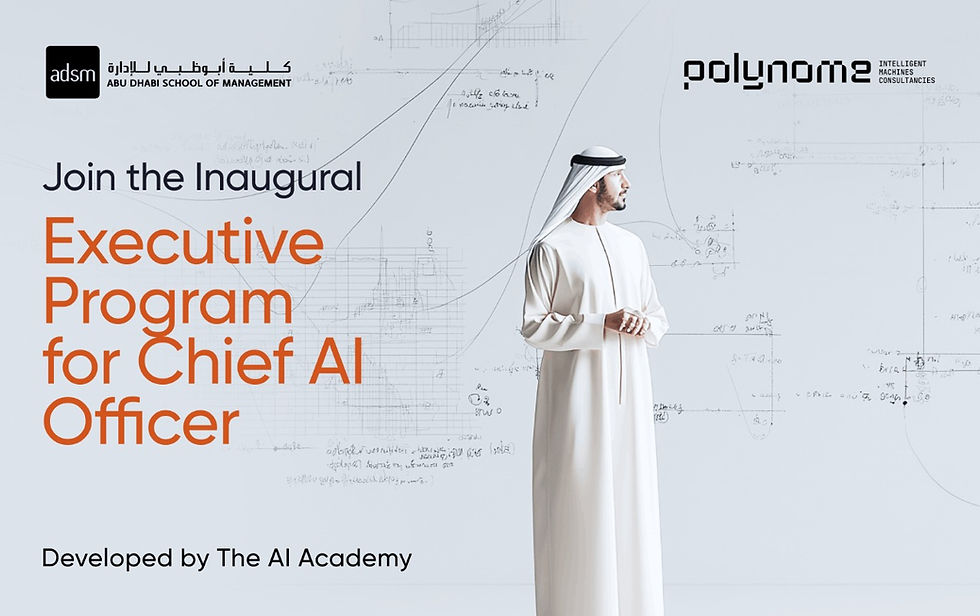 Dr. Tayeb Kamali speaking at the launch of the Executive Program for Chief AI Officer in Abu Dhabi