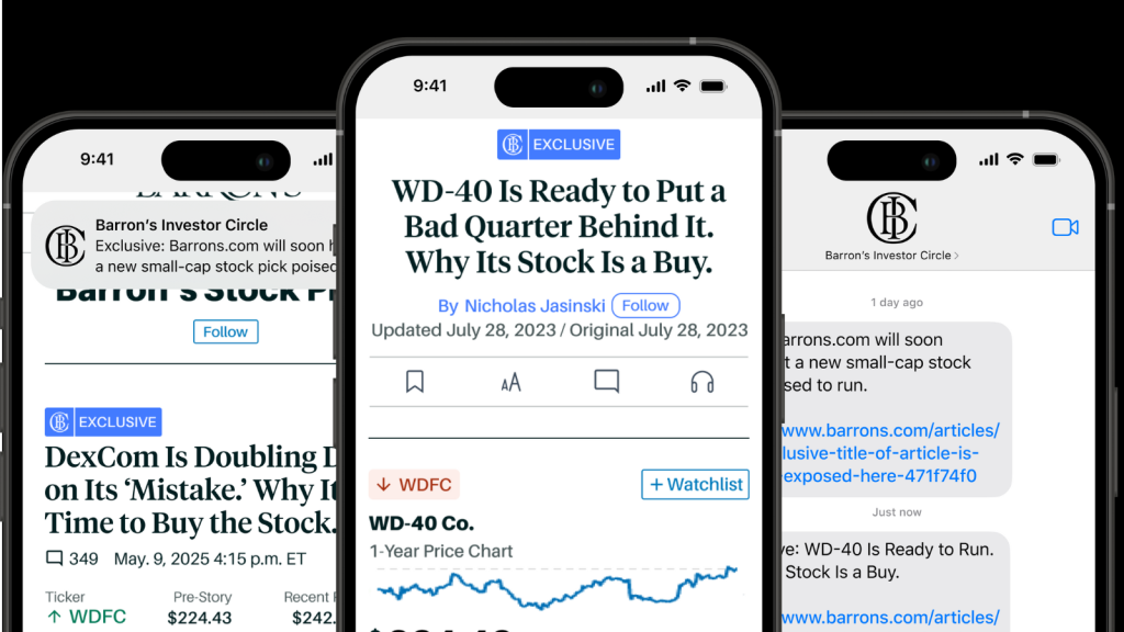 Barron’s Investor Circle launch visual showcasing premium investment tools and subscriber benefits introduced by Dow Jones.
