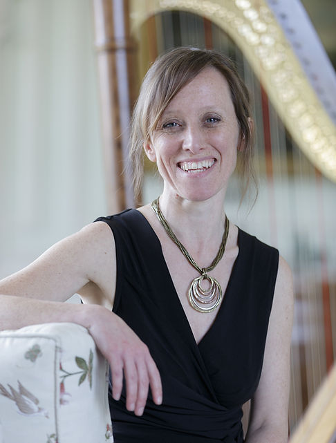 Welcoming face of harpist north east Scotland