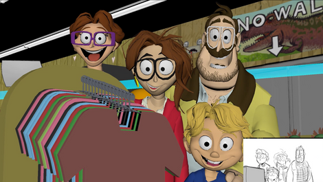 The Mitchells vs. The Machines, Vis Dev, Previs, Layout