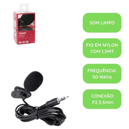Miniatura: Microfone De Lapela Tomate Mp-018- P/ Celular - Youtuber- Pc