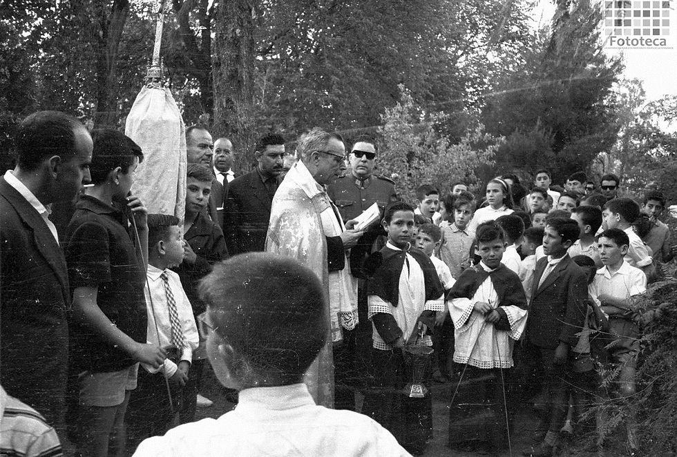 Procesión de San Isidro en el parque